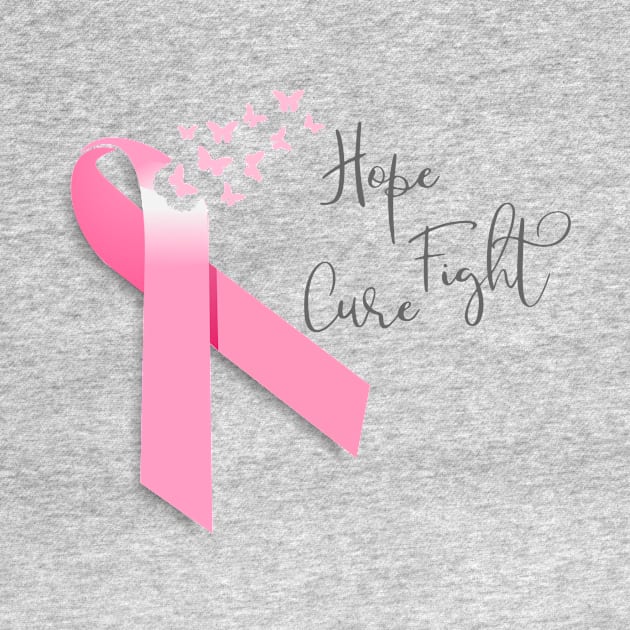 Hope Fight Cure Breast Cancer Pink Ribbon by ColorFlowCreations